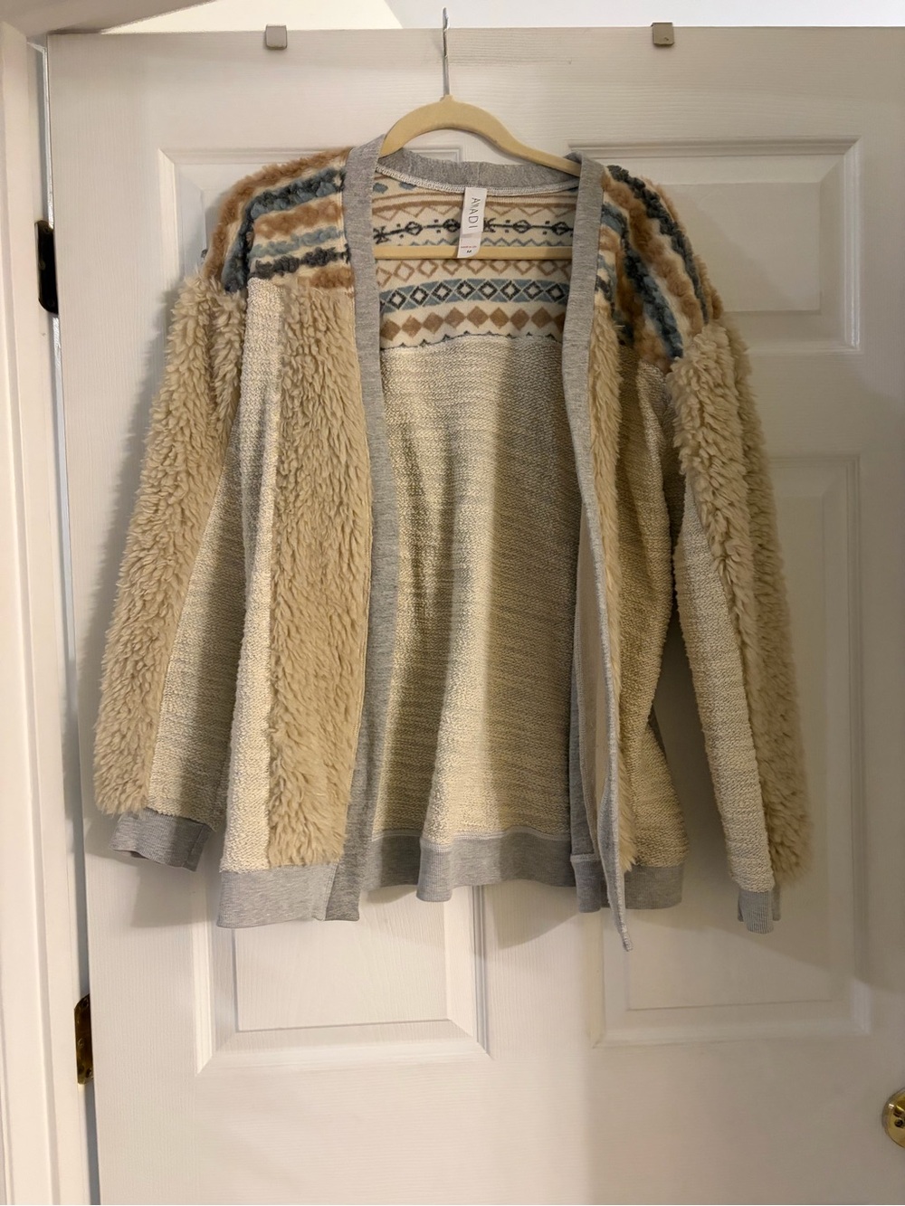 Anthropologie Amadi Chaparral Cardigan mixed material women’s medium open front
